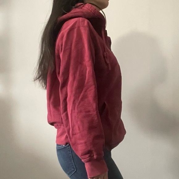 🍂 Men’s Wind River Red Quater-Zip Sweater Hoodie - Size Medium 🧥 - Picture 4 of 15